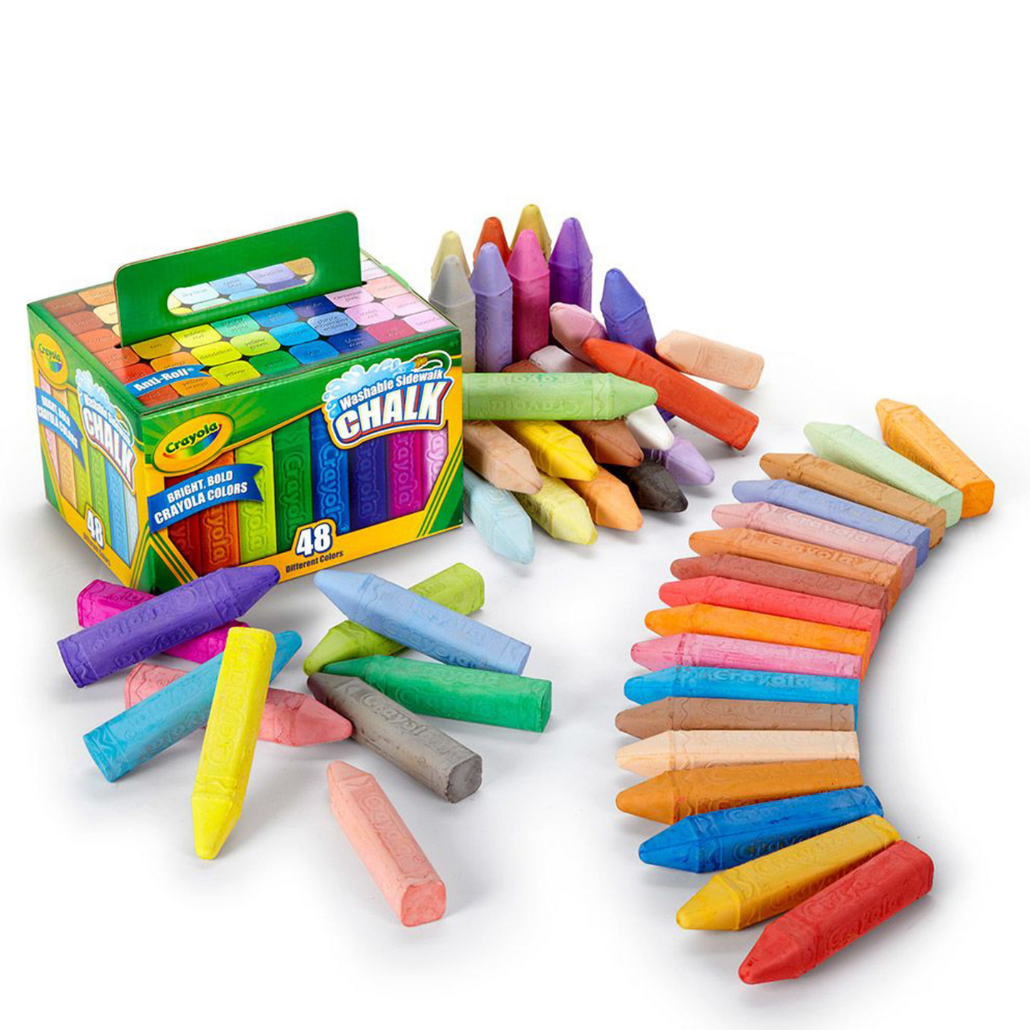 Crayola Washable Sidewalk Chalk, 48 Count Per Box, Set Of 4 Boxes