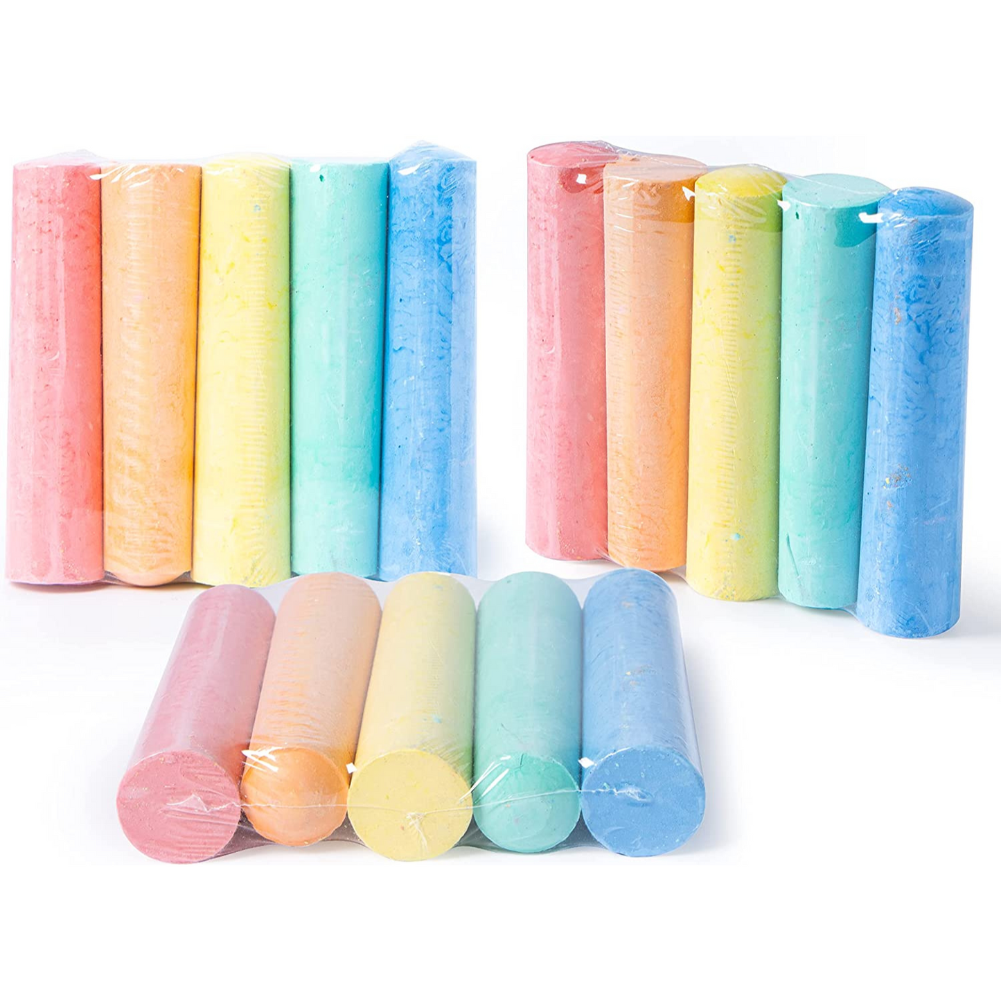 JOYIN 150 PCS Sidewalk Chalk Set in 30 Packs, 5 Colors, Giant Box Non-Toxic Jumbo Washable Chalk for Outdoor Art Play, Painting on Chalkboard, Kitchen, Blackboard, Playground, Outdoor