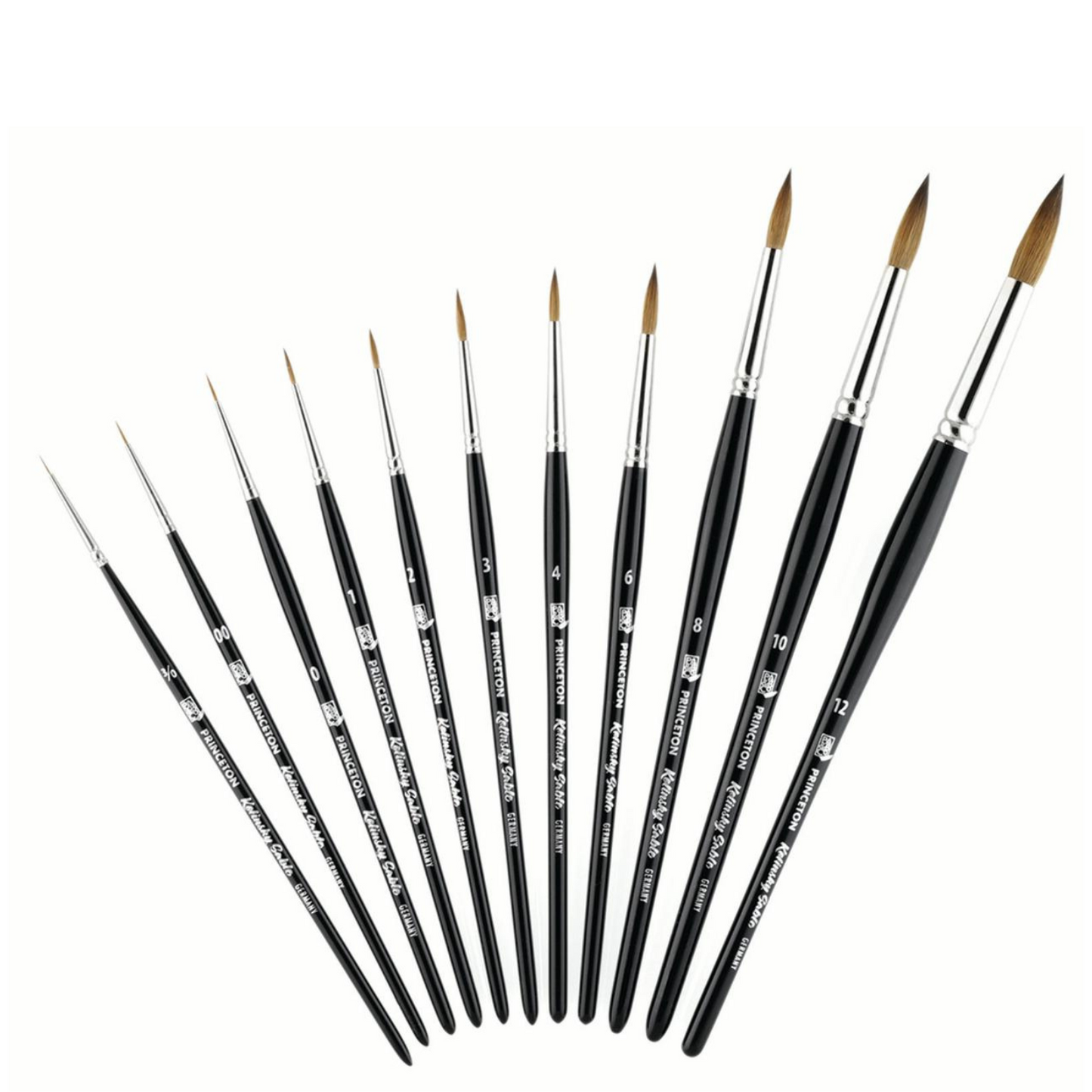 Princeton Brush Kolinsky Red Sable Short Handle Brush, Round, 0