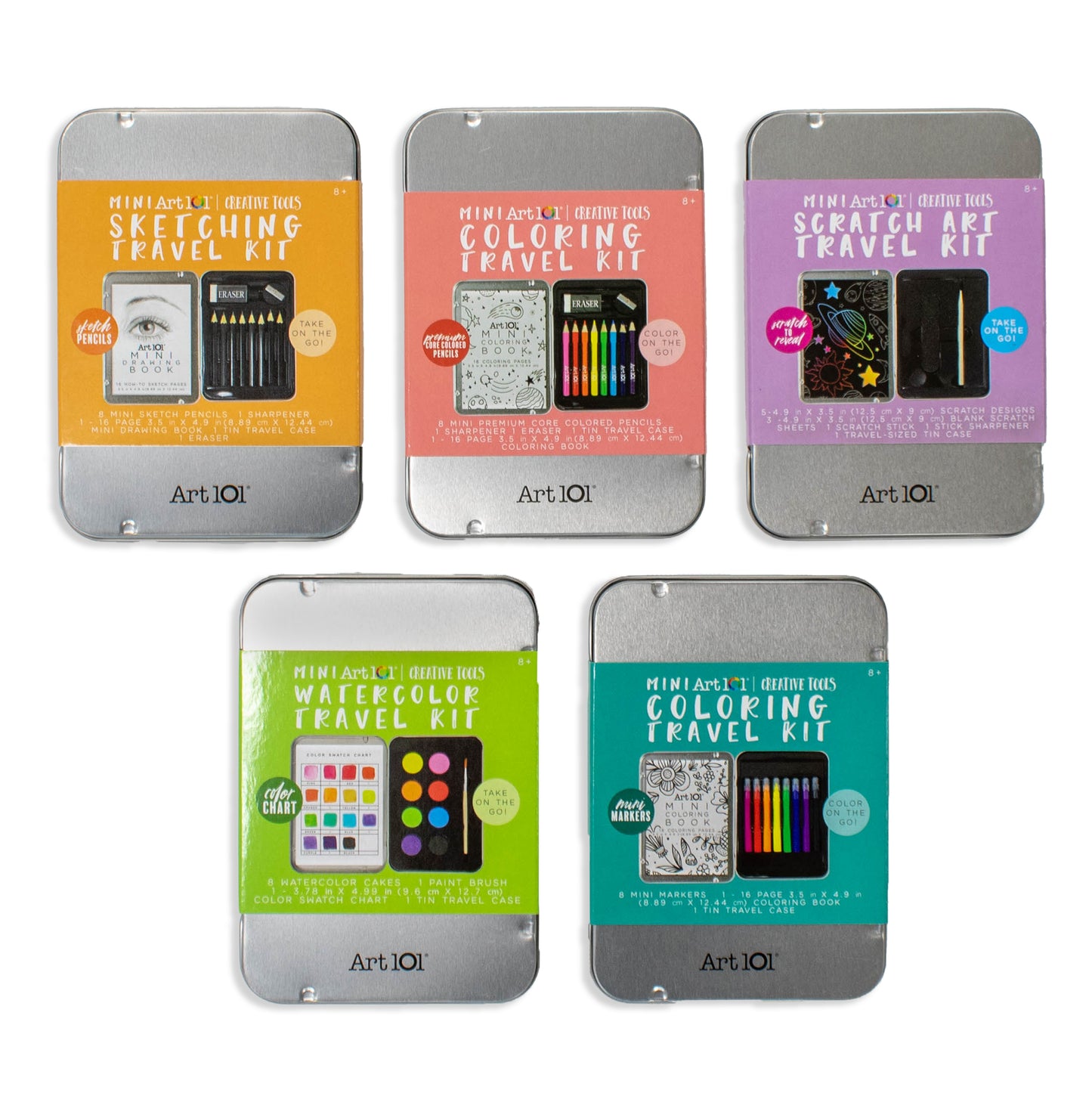 Art 101 Creative Tools Sketching Tin Drawing Set for Children to Adults