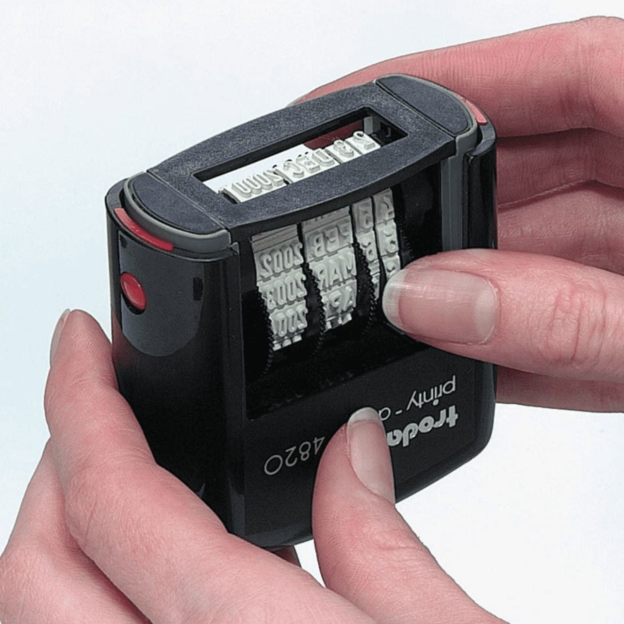 Trodat Printy 4820 Self-Inking Date Stamp: US Date Format, Black Ink