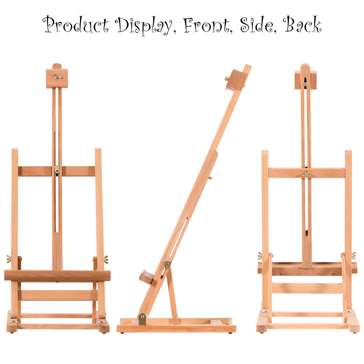 Costway Portable Wood Tabletop Easel H-Frame Adjustable Artist Painting Display Studio