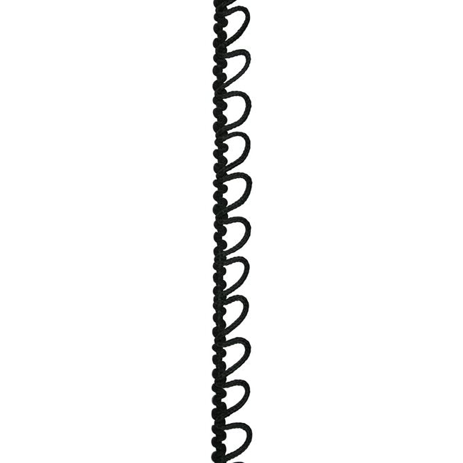 Non-Elastic Button Looping W/1/2" Spacing - 36 Yds. X 1/2" - Black