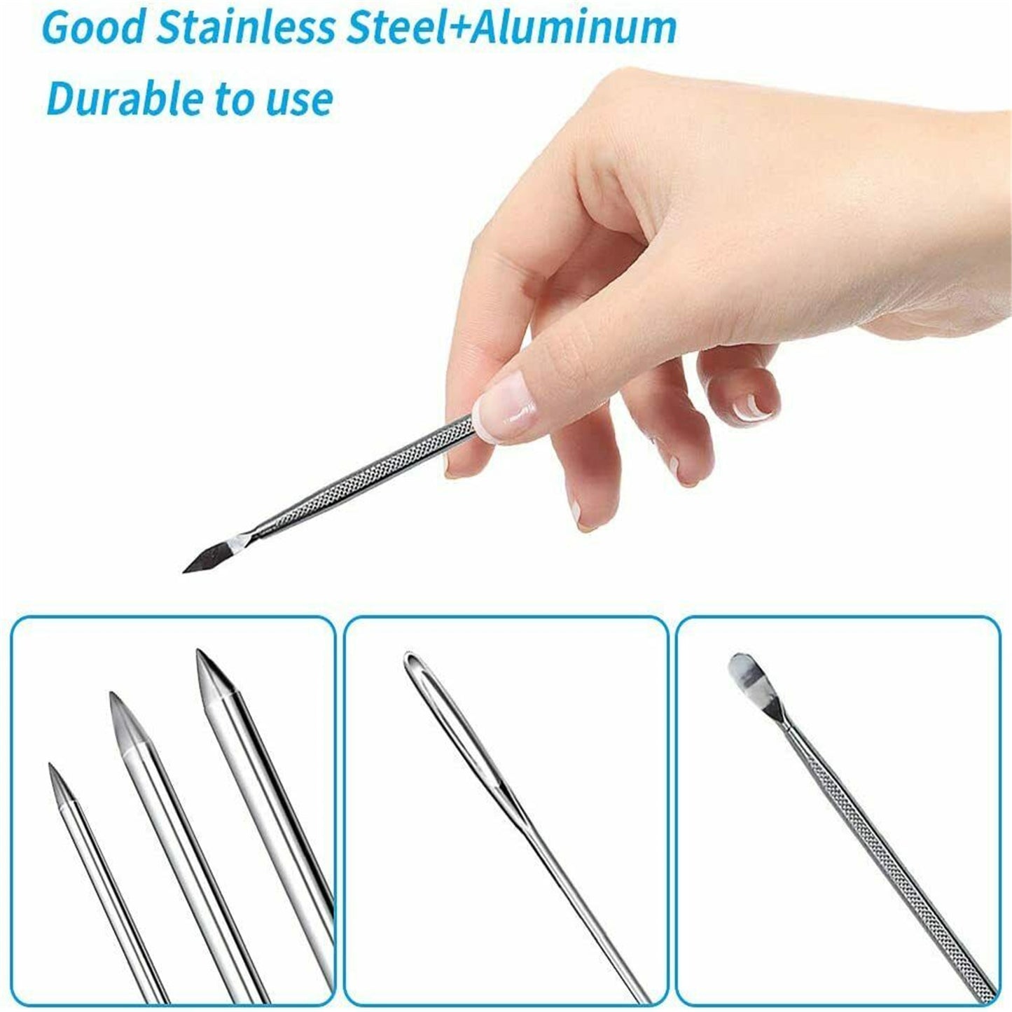 Allnice 12 in 1 Paracord Bracelet Stainless Steel Fid Lacing Stitching Needles Tools Set