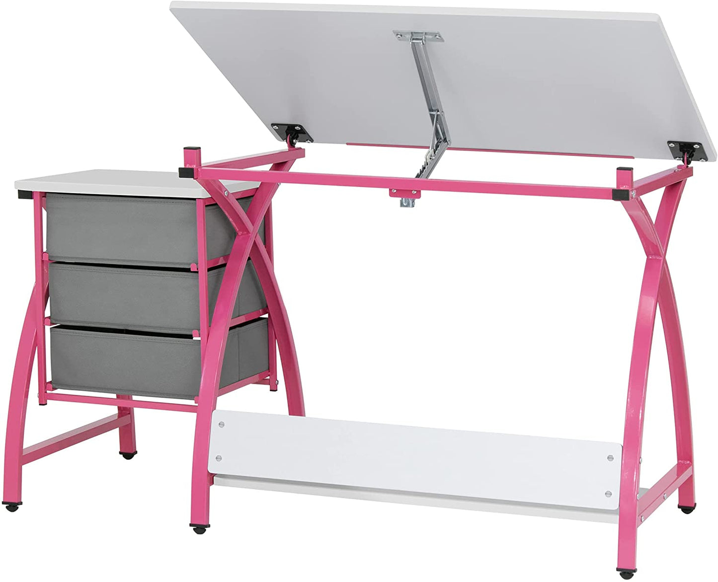 SD Studio Designs 2 Piece Venus Craft Table with Angle Adjustable Top and Stool