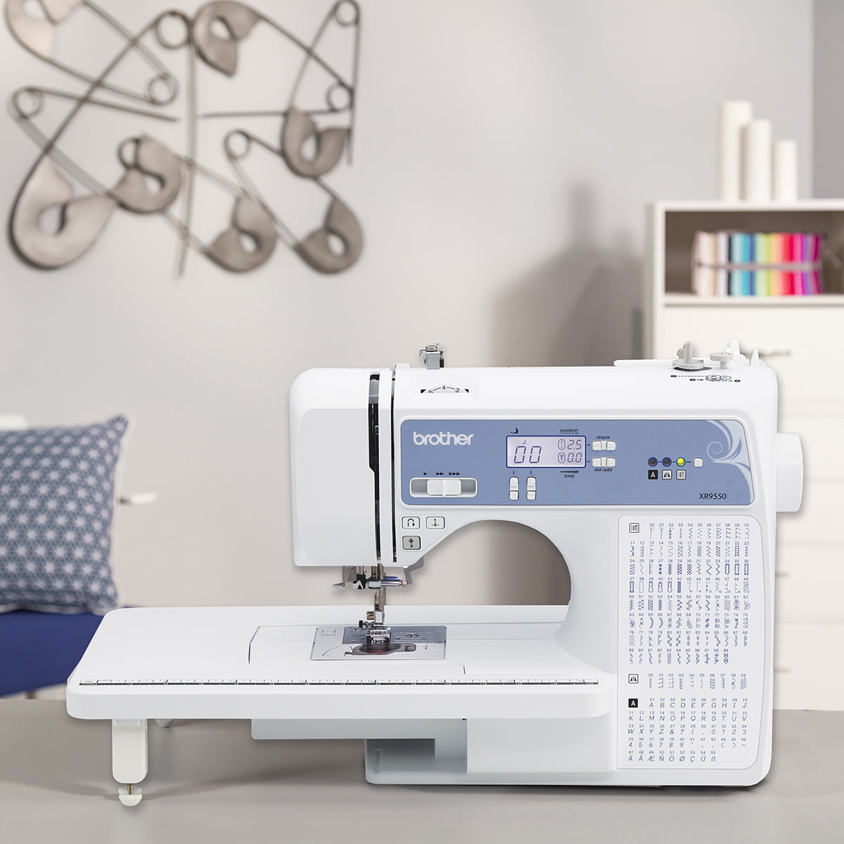 Brother XR9550 Sewing and Quilting Machine with LCD, Wide Table, 8-Sewing Feet