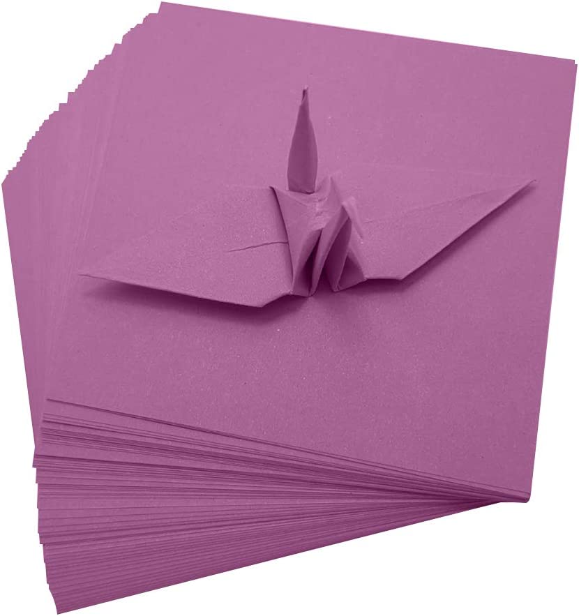 100 Origami Paper Double Sided Color Red 3x3 inches Square Easy Fold Paper for Folding Paper, Origami Cranes, Scrapbook Paper (#S16 Red)