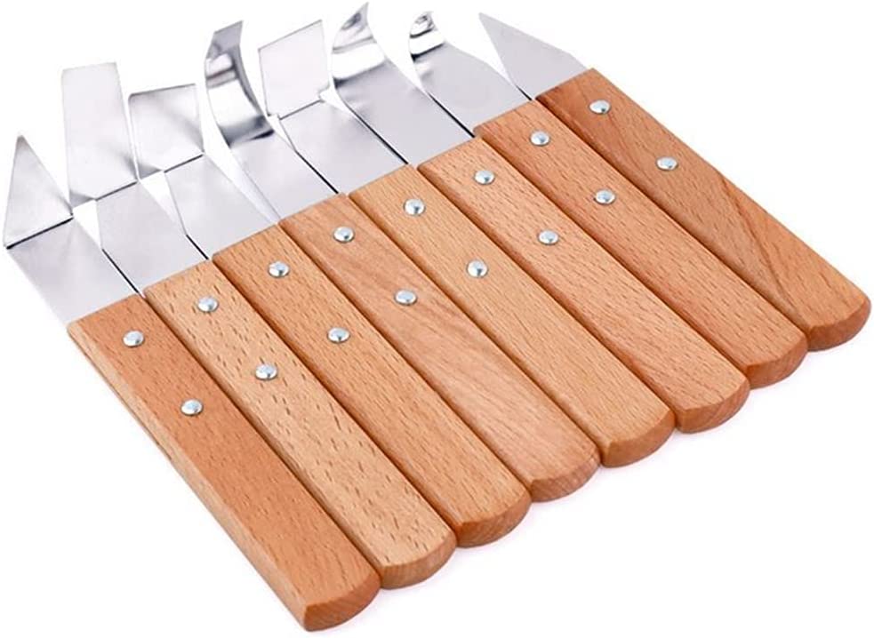 8 Pack Pottery Tools - Stainless Steel Engraving Knives - Clay Hand Tools - Craft Trim Artist - Ceramic Tools Set Engraving, Shaping, Clay Sculpture, Styling