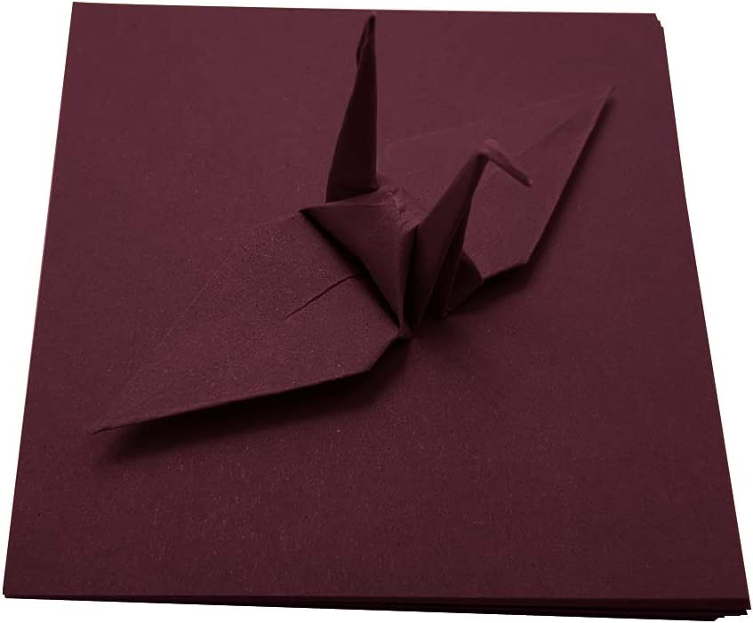 100 Origami Paper Double Sided Color Red 3x3 inches Square Easy Fold Paper for Folding Paper, Origami Cranes, Scrapbook Paper (#S16 Red)