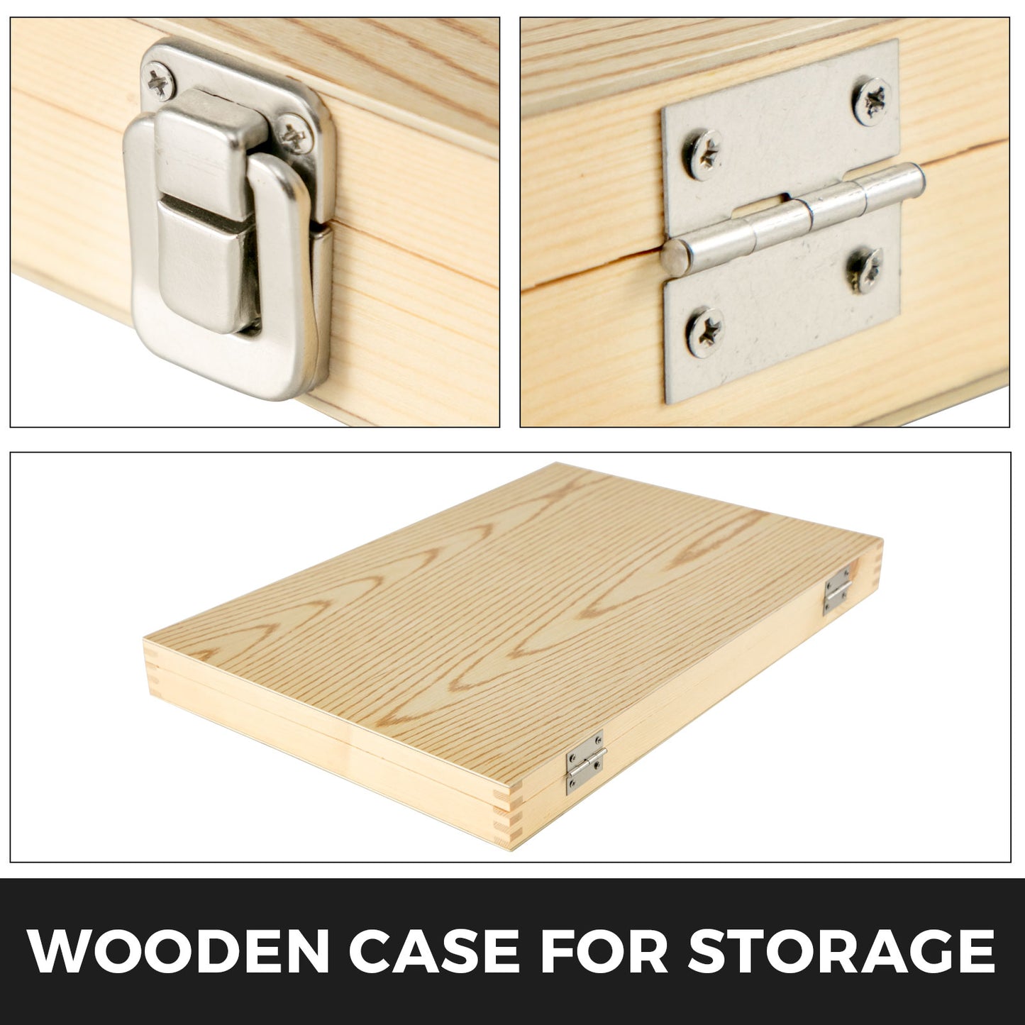 VEVOR 8 PCS Wood Turning Tools with HSS Blades Hardwood Handles Woodworking Lathe Chisel Set Cutting Carving Wooden Case for Storage for Wood Turning Hardwood One Free Chisel
