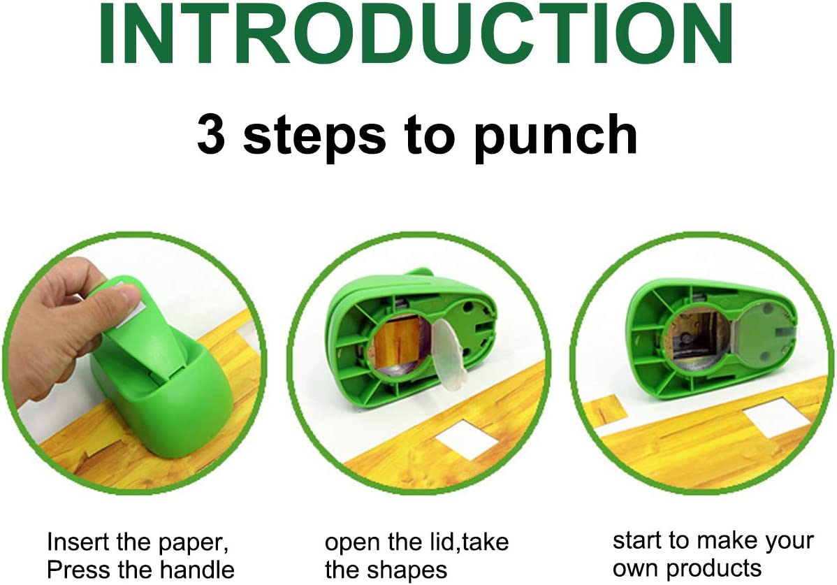 Heart Punch 3/8 inch+5/8 inch+1 inch Craft Lever Punch Handmade Paper Punch for Crafting Scrapbooking