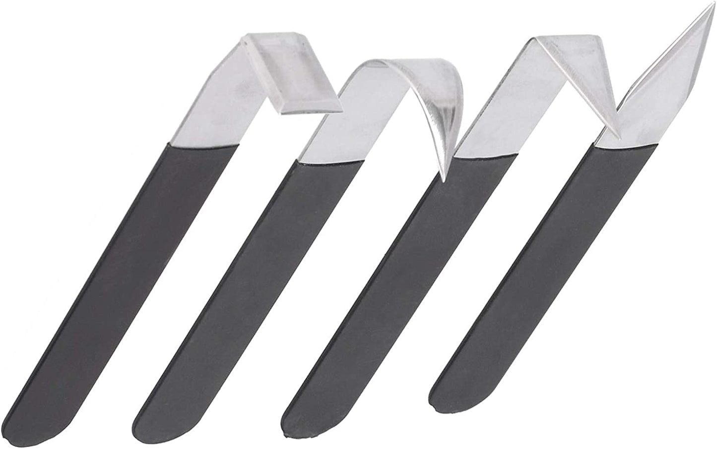 4Pcs Pottery Clay Sculpture Carving Tools Set, Trimming Knife Hand-Made Clay Art Craft Modelling Carving for Clay Pottery, Sculpture