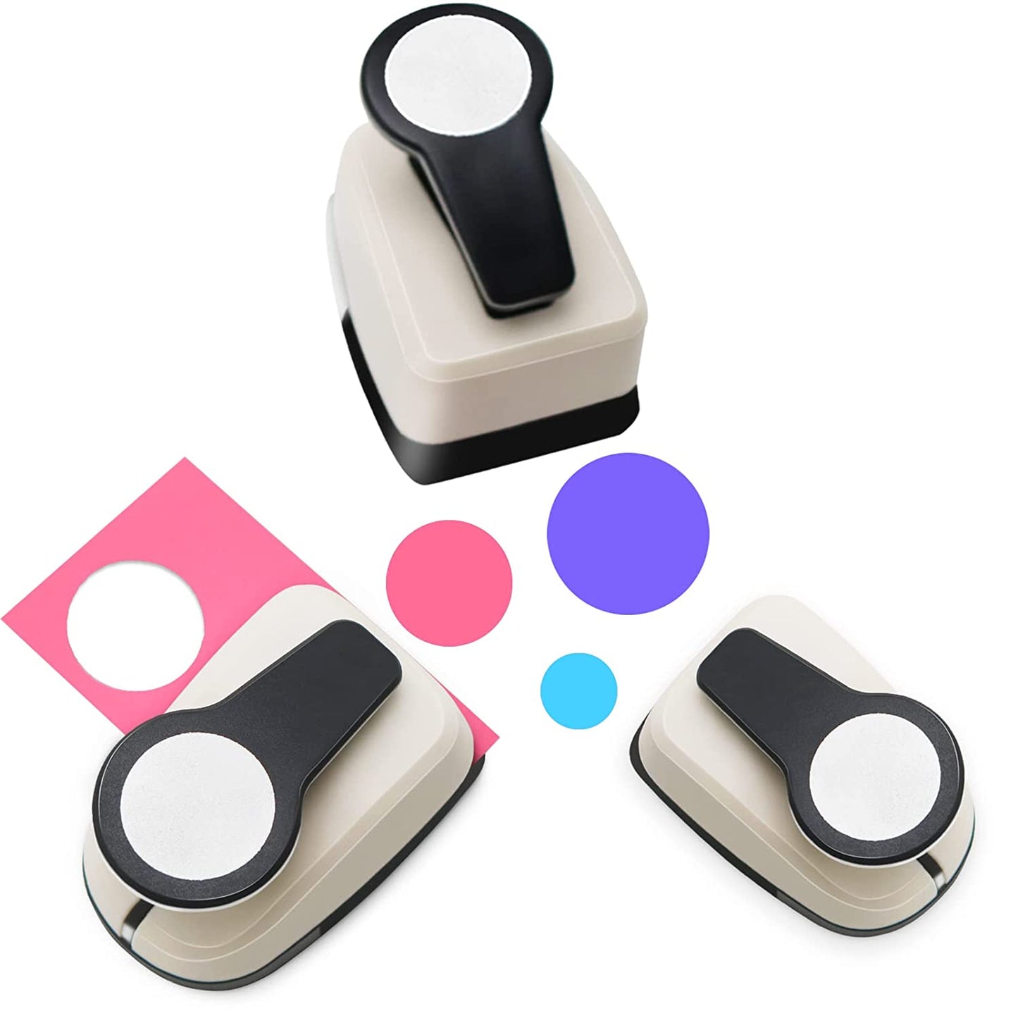 Paper Punches, 1 inch Hole Punch,Heart Paper Punch, 6pcs Hole Punch Set, Flower Paper Punch, For Scrapbooking