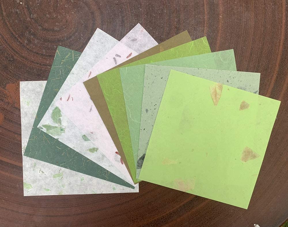 50 Sheets 6 x 6 Inches Square Origami Paper Arts Folding Craft, Decoration Paper, Square Folding Paper DIY Crafts (Mixed Green)
