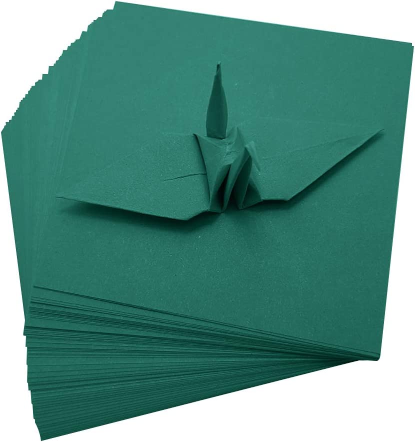 100 Origami Paper Double Sided Color Red 3x3 inches Square Easy Fold Paper for Folding Paper, Origami Cranes, Scrapbook Paper (#S16 Red)