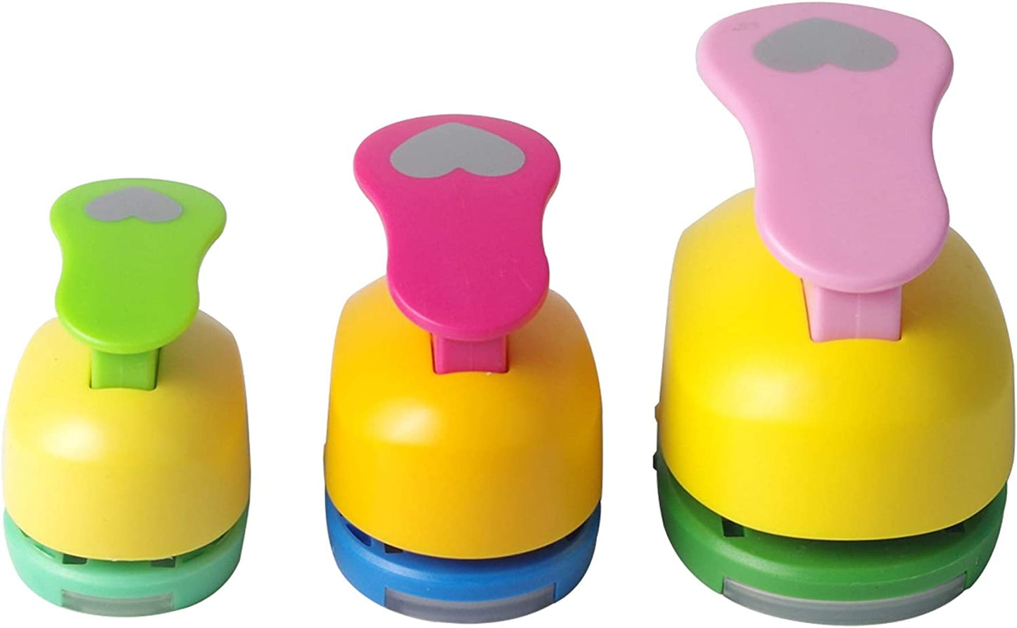 Heart Punch 3/8 inch+5/8 inch+1 inch Craft Lever Punch Handmade Paper Punch for Crafting Scrapbooking