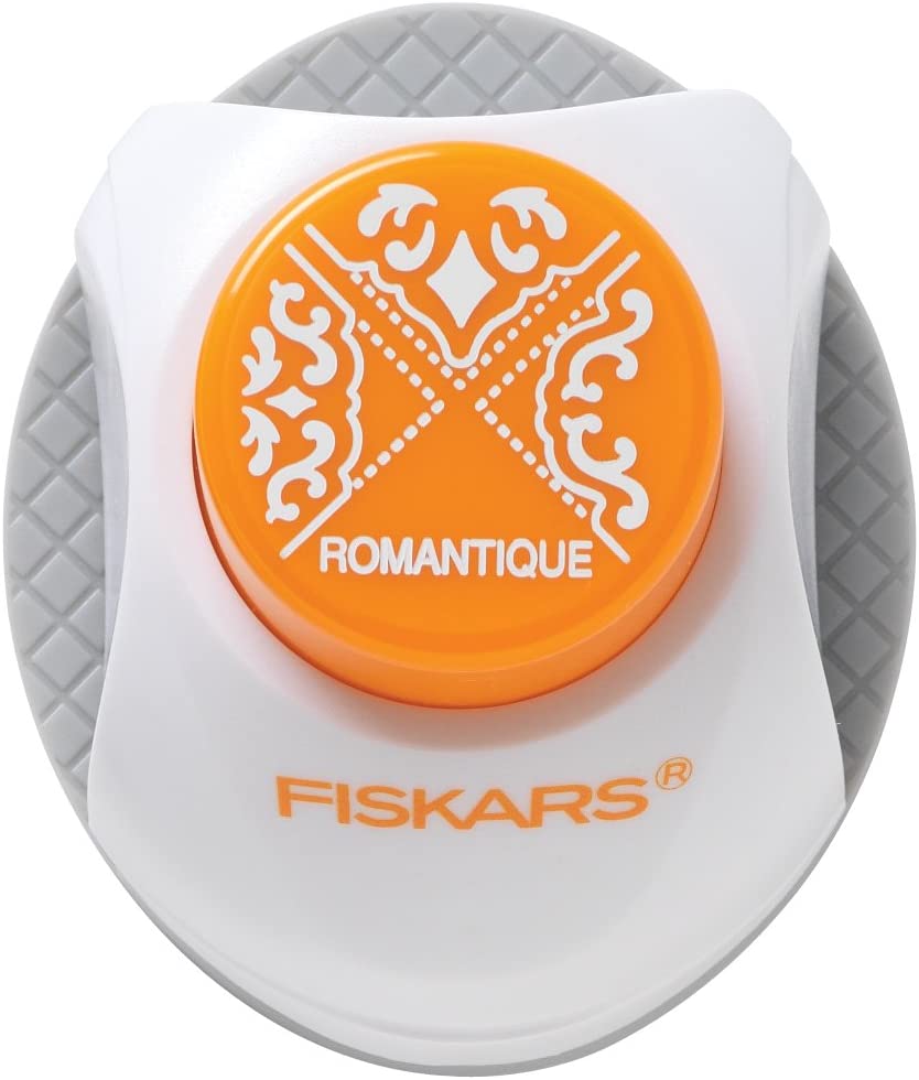 Fiskars 3-in-1 Corner/Border Punch, Lace 117290-1001) Orange