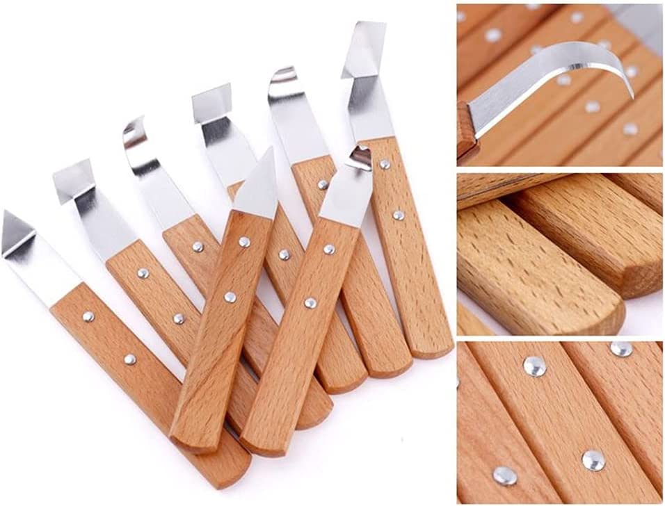 8 Pack Pottery Tools - Stainless Steel Engraving Knives - Clay Hand Tools - Craft Trim Artist - Ceramic Tools Set Engraving, Shaping, Clay Sculpture, Styling