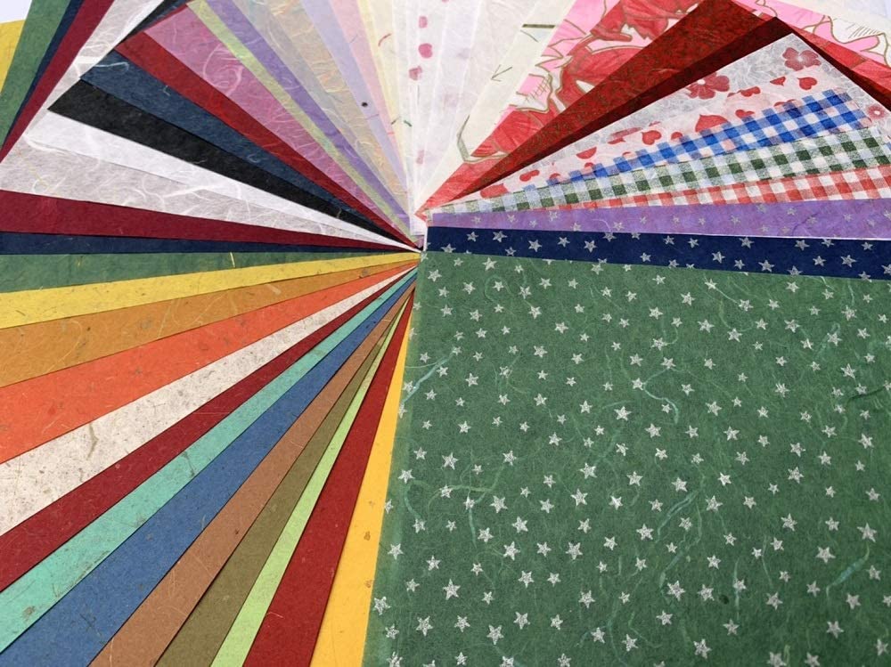50 Sheets 6 x 6 Inches Square Origami Paper Arts Folding Craft, Decoration Paper, Square Folding Paper DIY Crafts (Mixed Green)