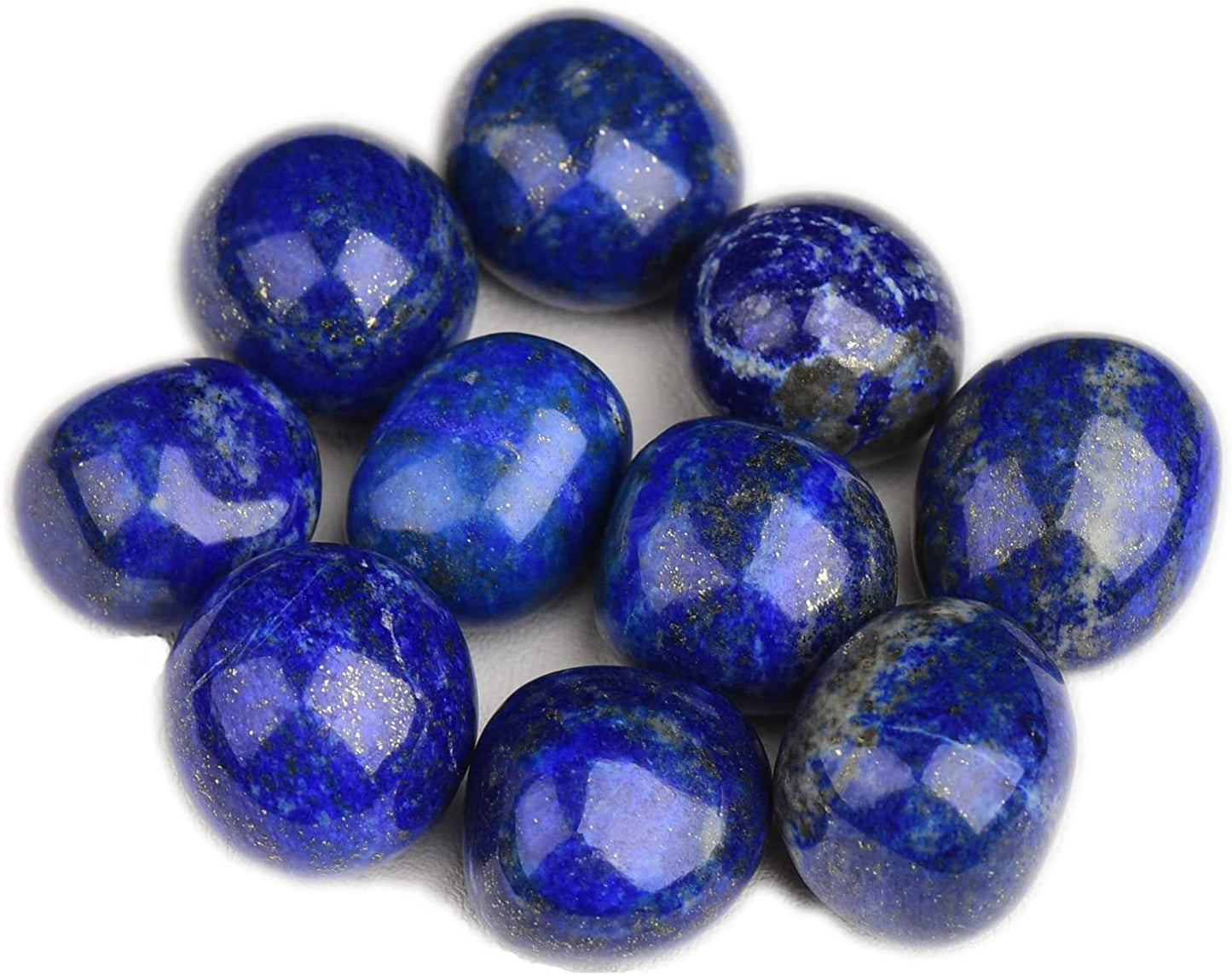 Ainuosen 1LB Natural Polished Tumbled Lapis Lazuli Crystals Stones 0.8-1.2 inch