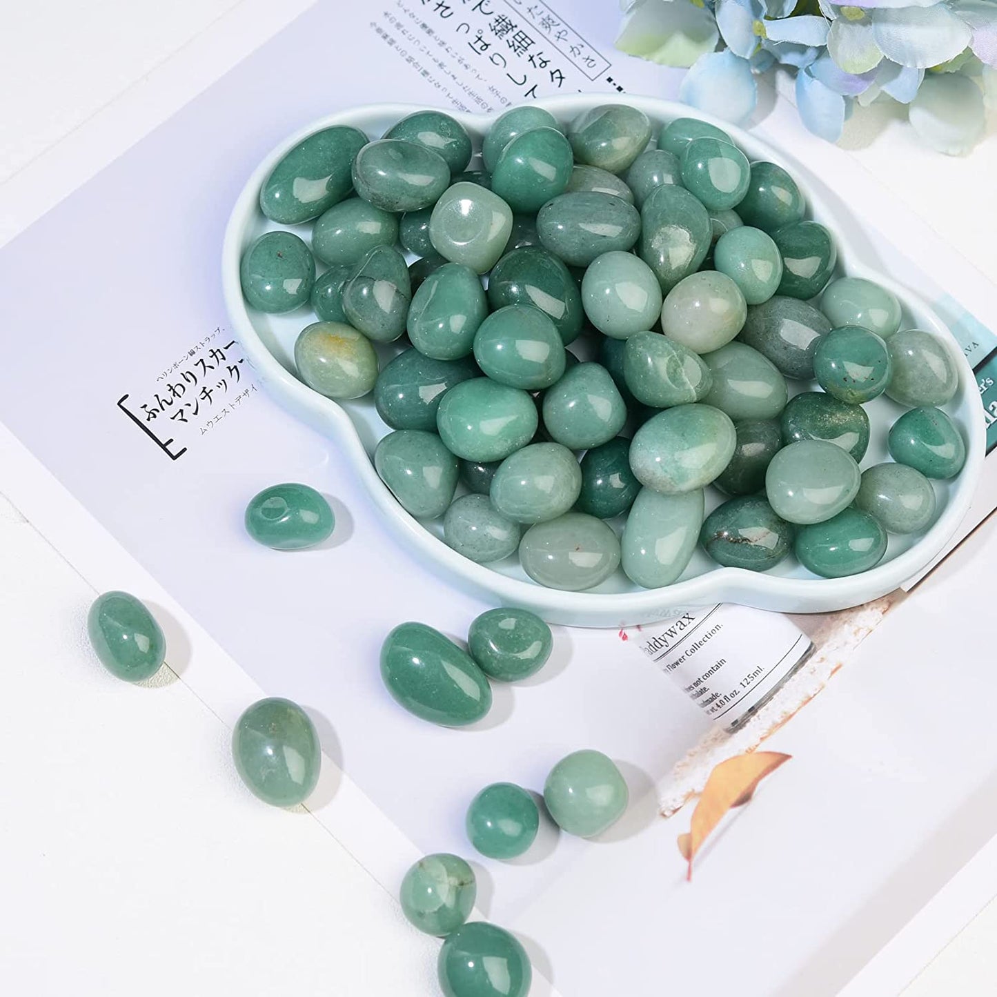 Ainuosen 1LB Natural Polished Tumbled Lapis Lazuli Crystals Stones 0.8-1.2 inch