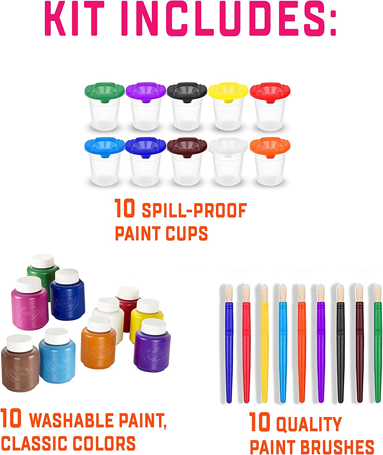 Crayola Kids Paint Set - Complete Toddler Painting Set