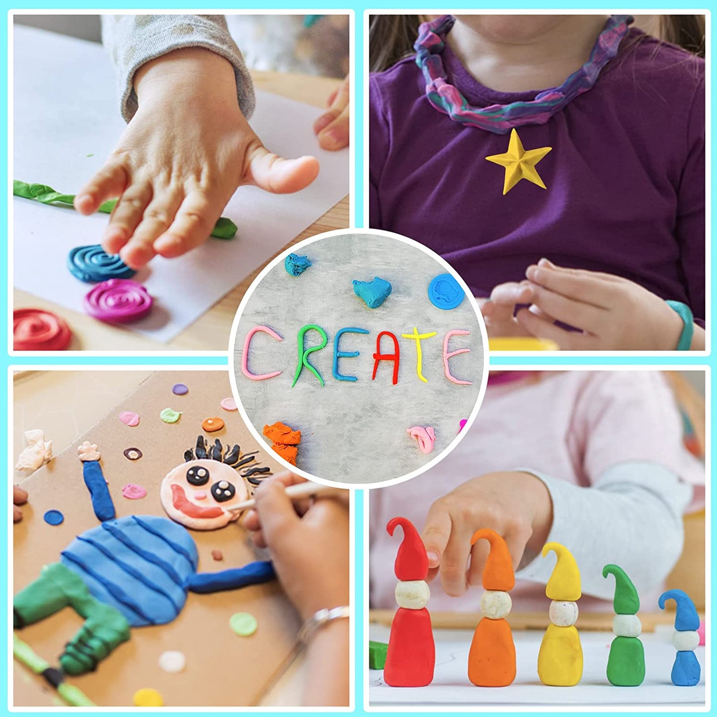 Air Dry Clay 27 Colors, Modeling Clay for Kids, DIY Molding Magic Clay for with Tools, Soft & Ultra Light