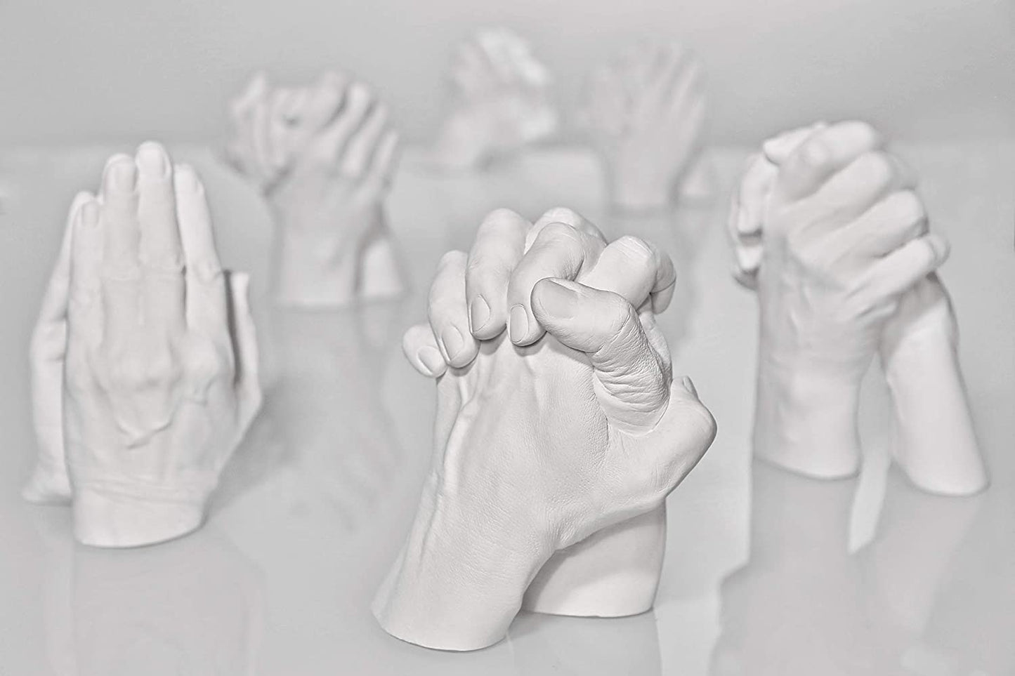 Pendle & Birdie Hand Casting Kit - A Complete Premium Craft Gift to Create a Two-Hand Couples Sculpture Keepsake. Large Kit incl. an Elegant Stand, Plaster & Colour Changing Alginate