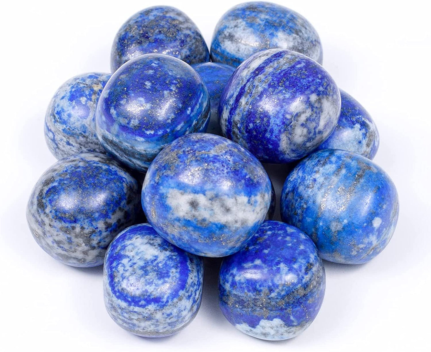 Ainuosen 1LB Natural Polished Tumbled Lapis Lazuli Crystals Stones 0.8-1.2 inch