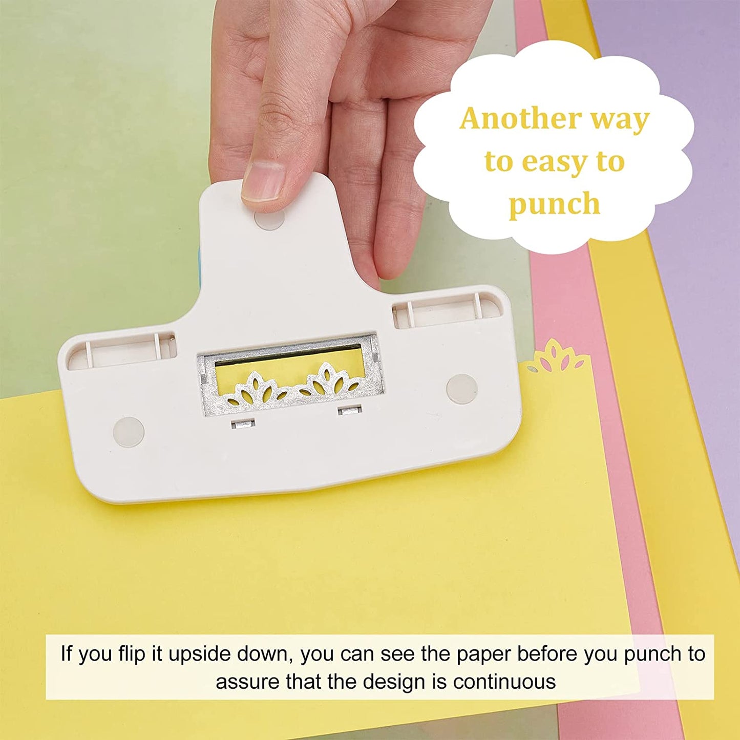 FINGERINSPIRE Green Paper Corner Punch Triangle Shape Flower Pattern Success Tools Corner Punch Paper Cutter Scrapbooking Supplies Punch for Crafts Card Making(5.3x3.8x2.5 inch)