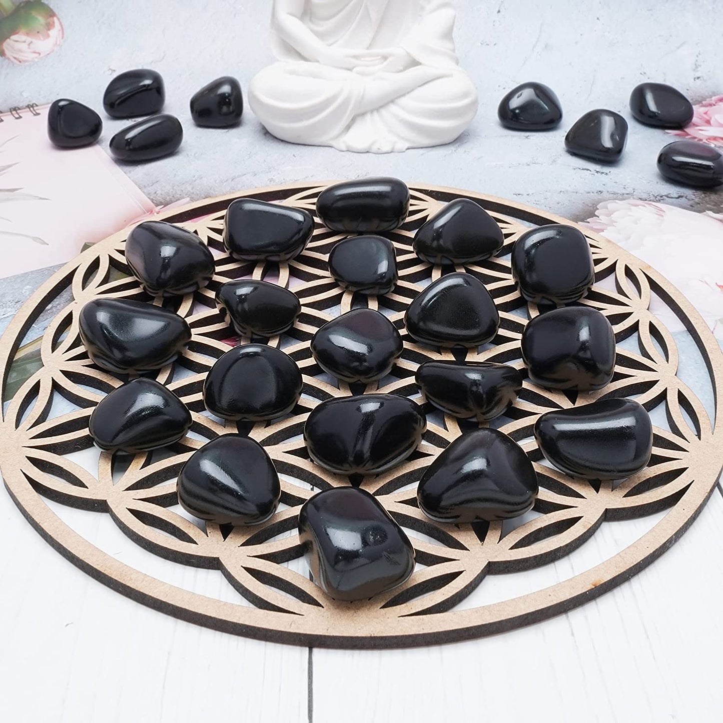 Crocon 1lb Red Tiger Eye Tumble Stones and Crystals Bulk Natural Crystal Kit Size : 20-25 mm