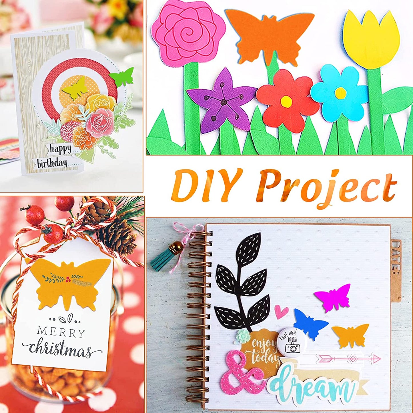 Ecohu Butterfly Punch Cutter 1-inch, Paper Punches, Craft Lever Punch Handmade, Hole Shape for Paper Crafting, Scrapbook, Cards Decoration, DIY Arts.