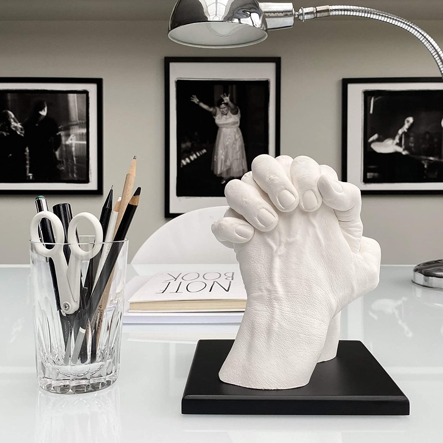 Pendle & Birdie Hand Casting Kit - A Complete Premium Craft Gift to Create a Two-Hand Couples Sculpture Keepsake. Large Kit incl. an Elegant Stand, Plaster & Colour Changing Alginate