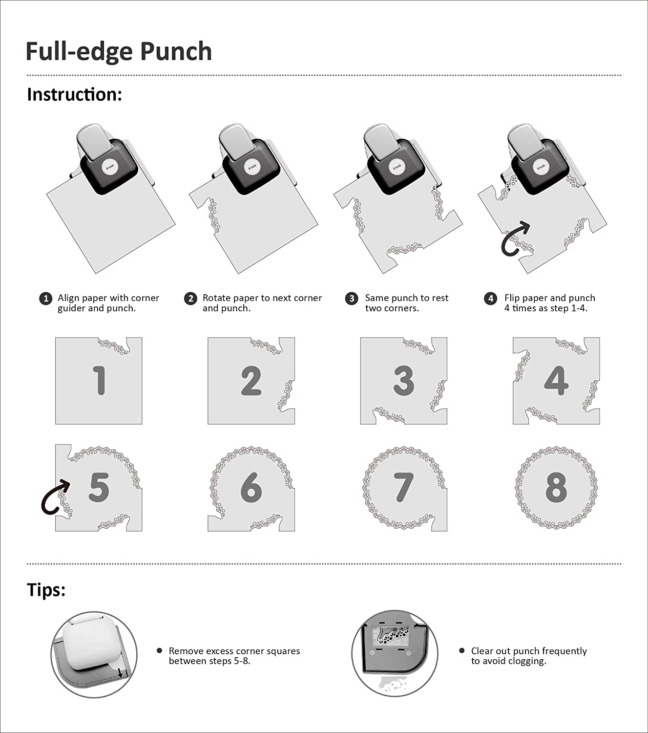 Bira Craft Full-Edge Punch, Raindrop Shape Lever Action Craft Punch for Paper Crafting Scrapbooking (Raindrop)
