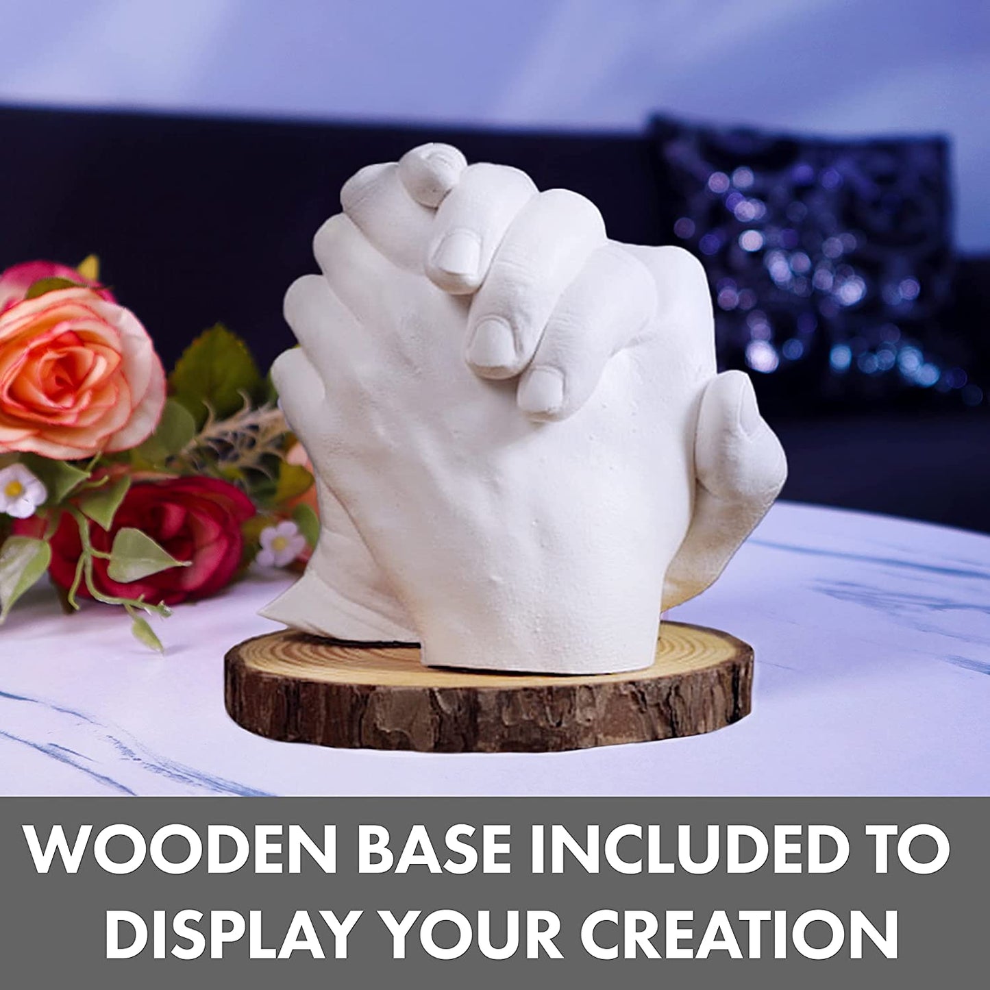 Hand Casting Kit by Craft It Up! | DIY Plaster Molding Sculpture Kit | Hand Molds Casting Kit for Couples | Valentine's Day Gifts | Wedding | Anniversary | Baby Hand Feet Mold Keepsake