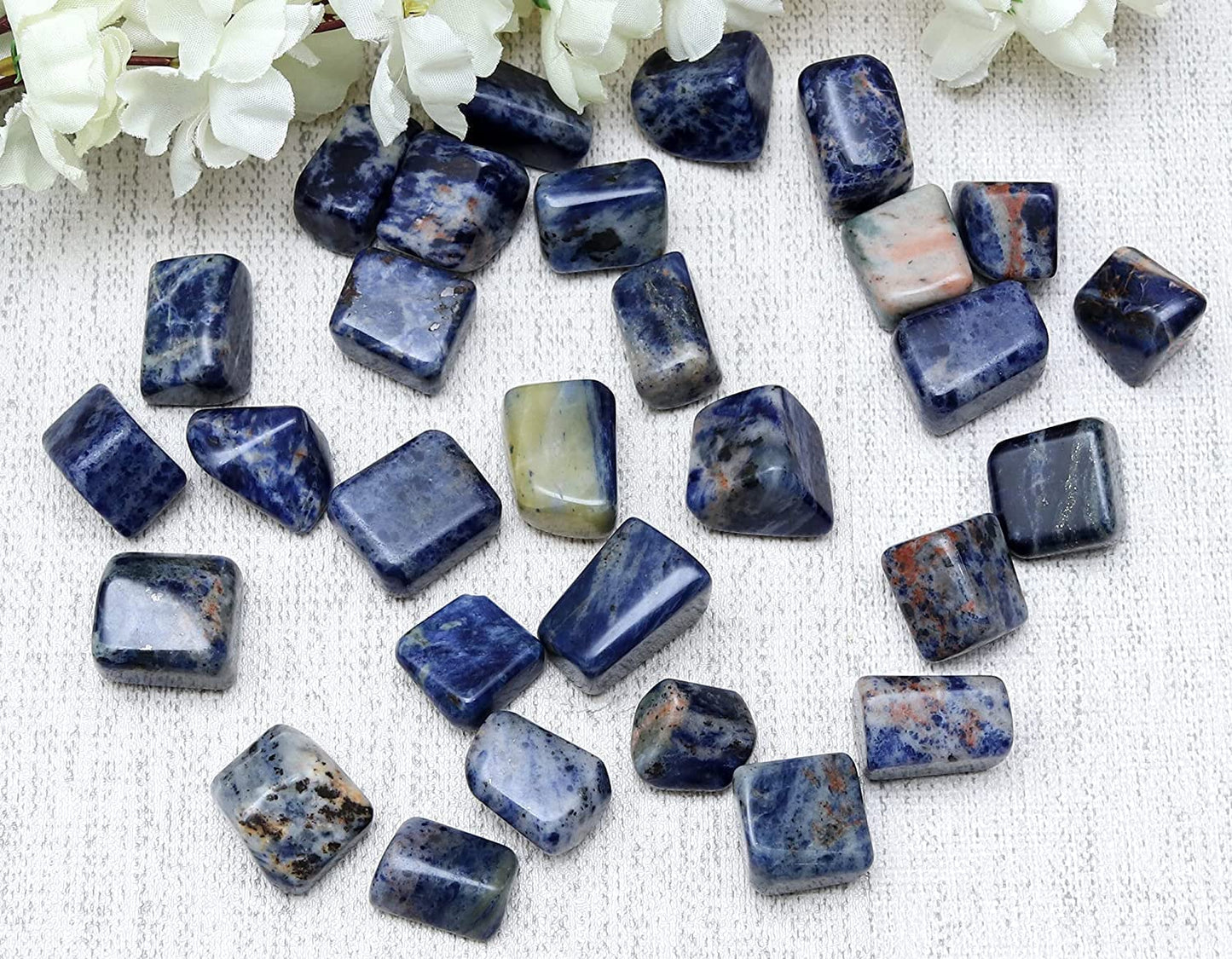 Zaicus 1lb Iolite Tumbled Stones |Natural Stones | Home Decor | Size 20-25 mm