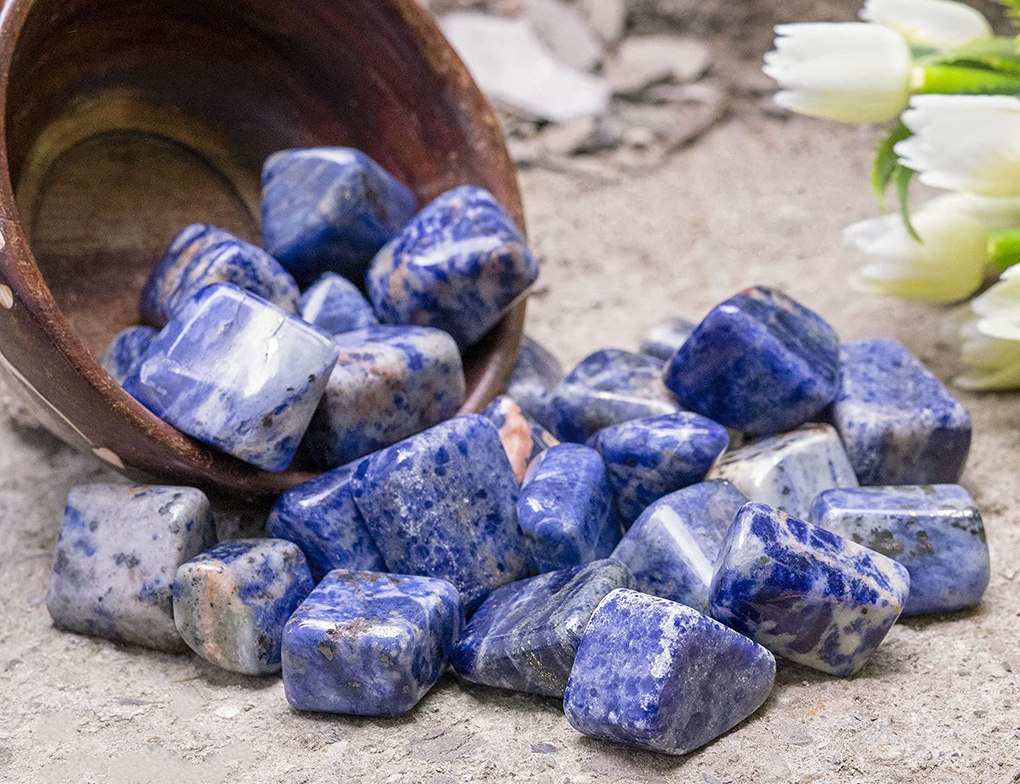 Zaicus 1lb Iolite Tumbled Stones |Natural Stones | Home Decor | Size 20-25 mm