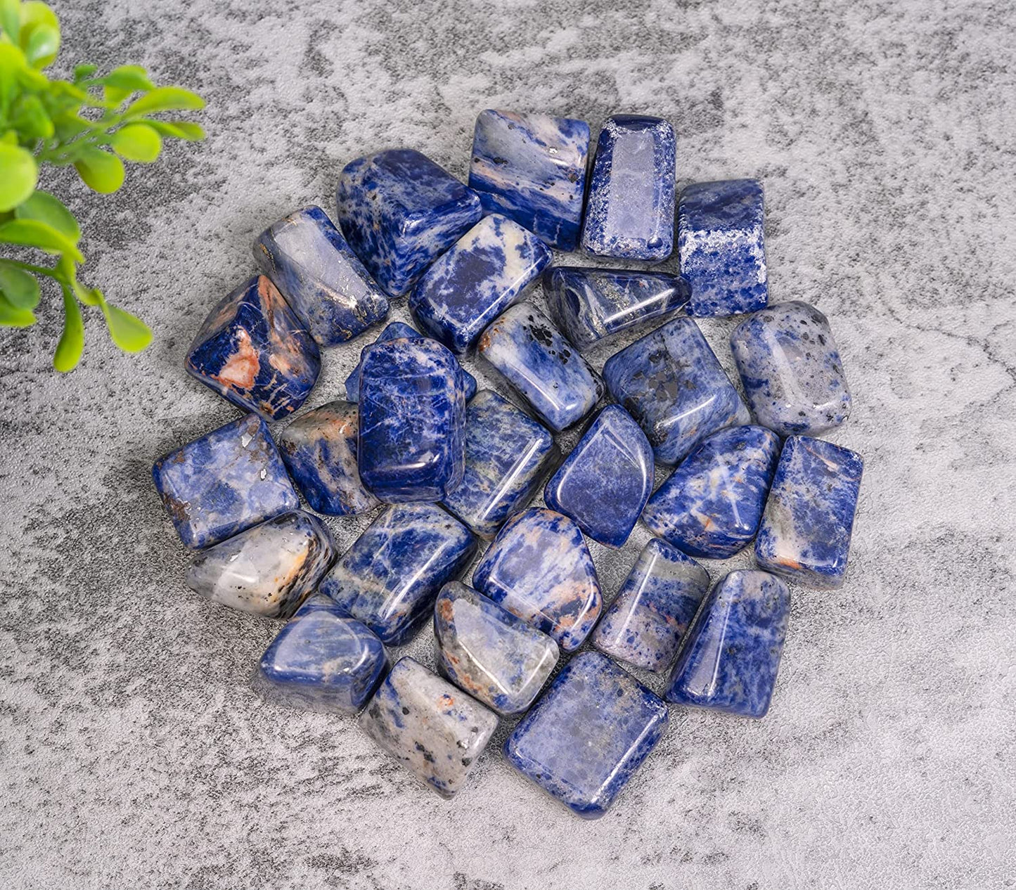 Zaicus 1lb Iolite Tumbled Stones |Natural Stones | Home Decor | Size 20-25 mm