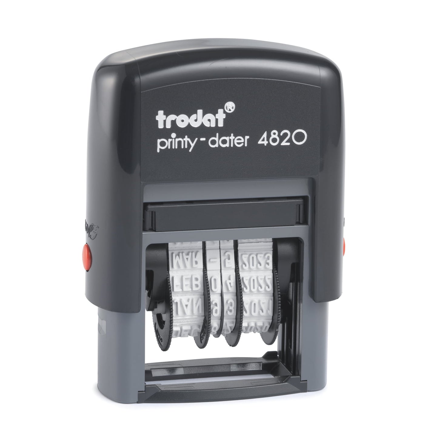 Trodat Printy 4820 Self-Inking Date Stamp: US Date Format, Black Ink