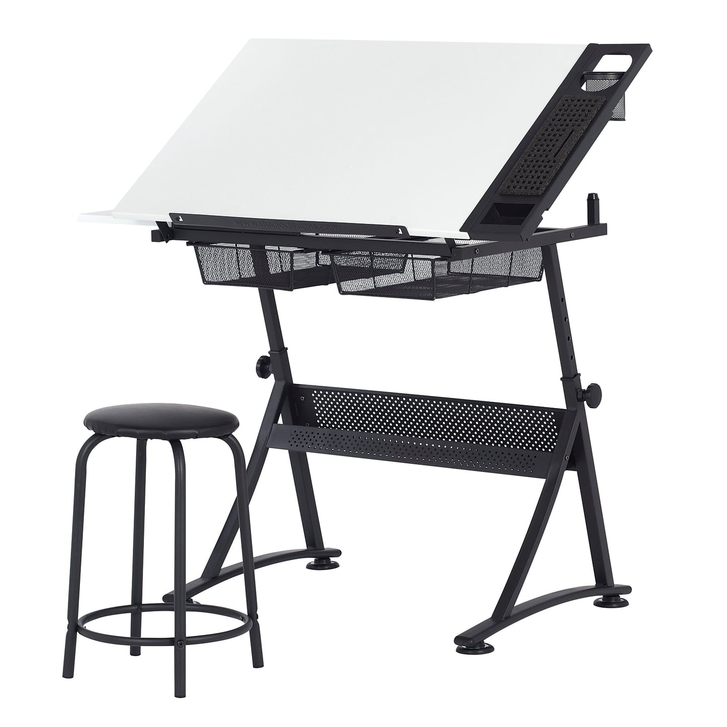 Studio Designs 47.75W Laminate Fusion Craft Center Drafting Table White 10102