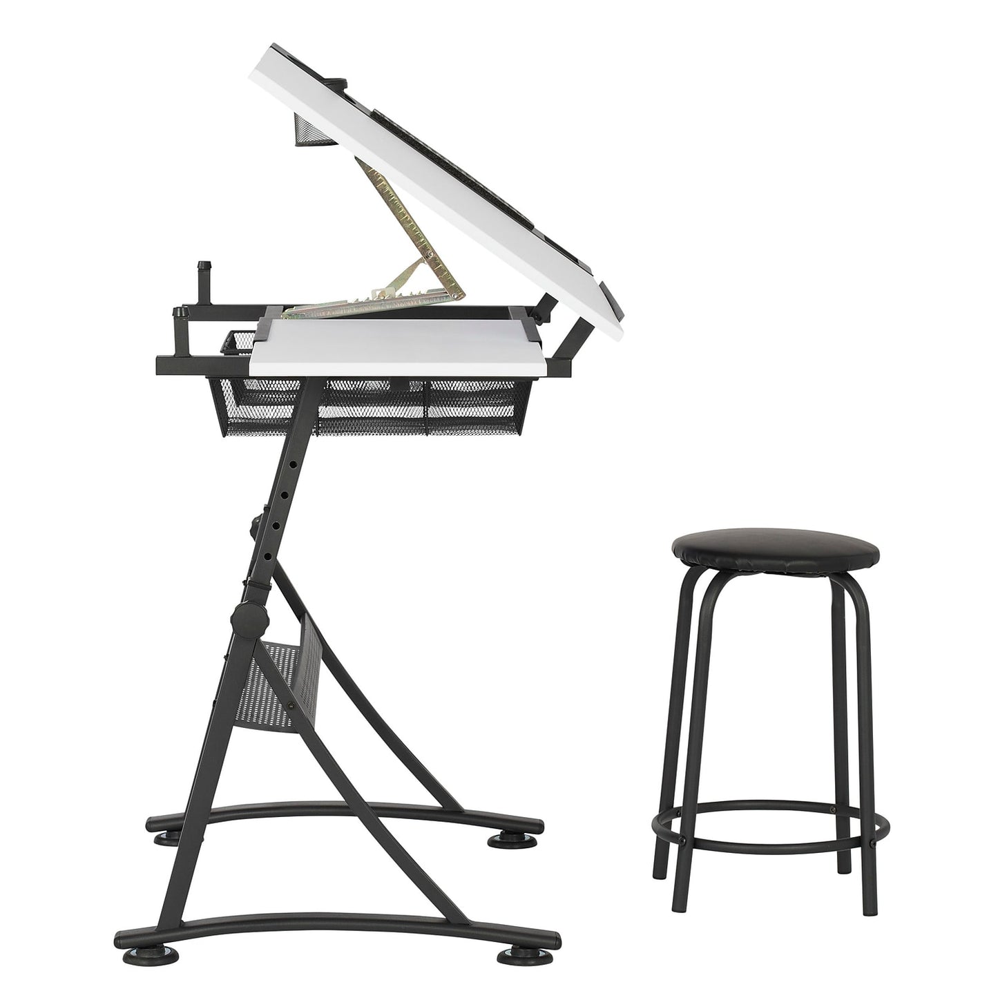 Studio Designs 47.75W Laminate Fusion Craft Center Drafting Table White 10102