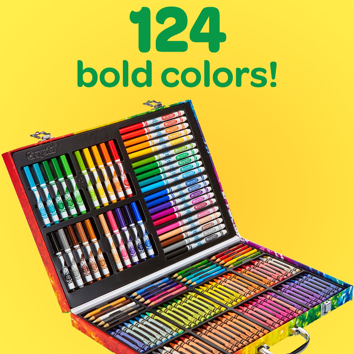 Crayola Assorted Zigzag Inspiration Art Case, 140 Piece, Art Set for Kids (Styles May Vary)
