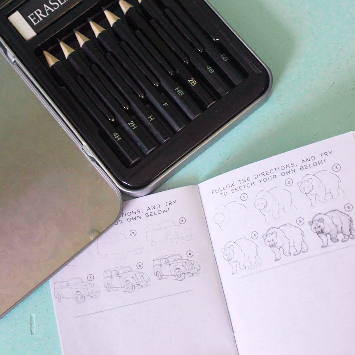 Art 101 Creative Tools Sketching Tin Drawing Set for Children to Adults