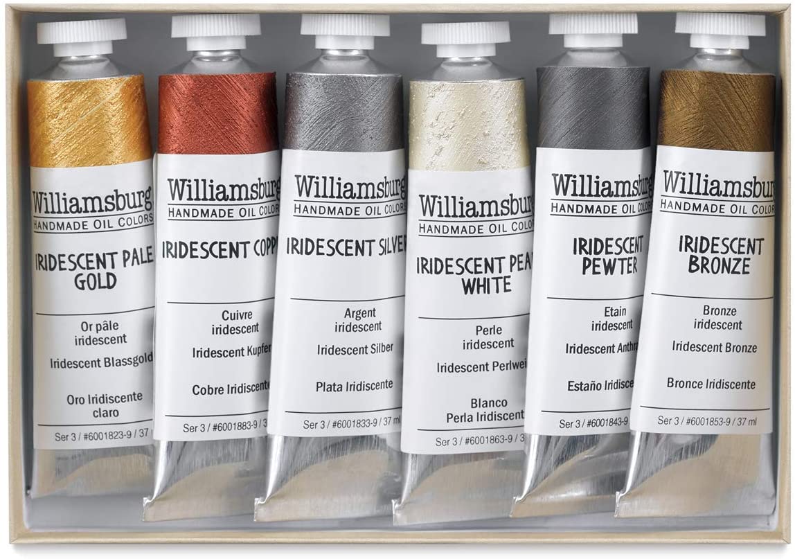 Williamsburg Handmade Oil Paints - Irridescents Oil Paint Set of 6