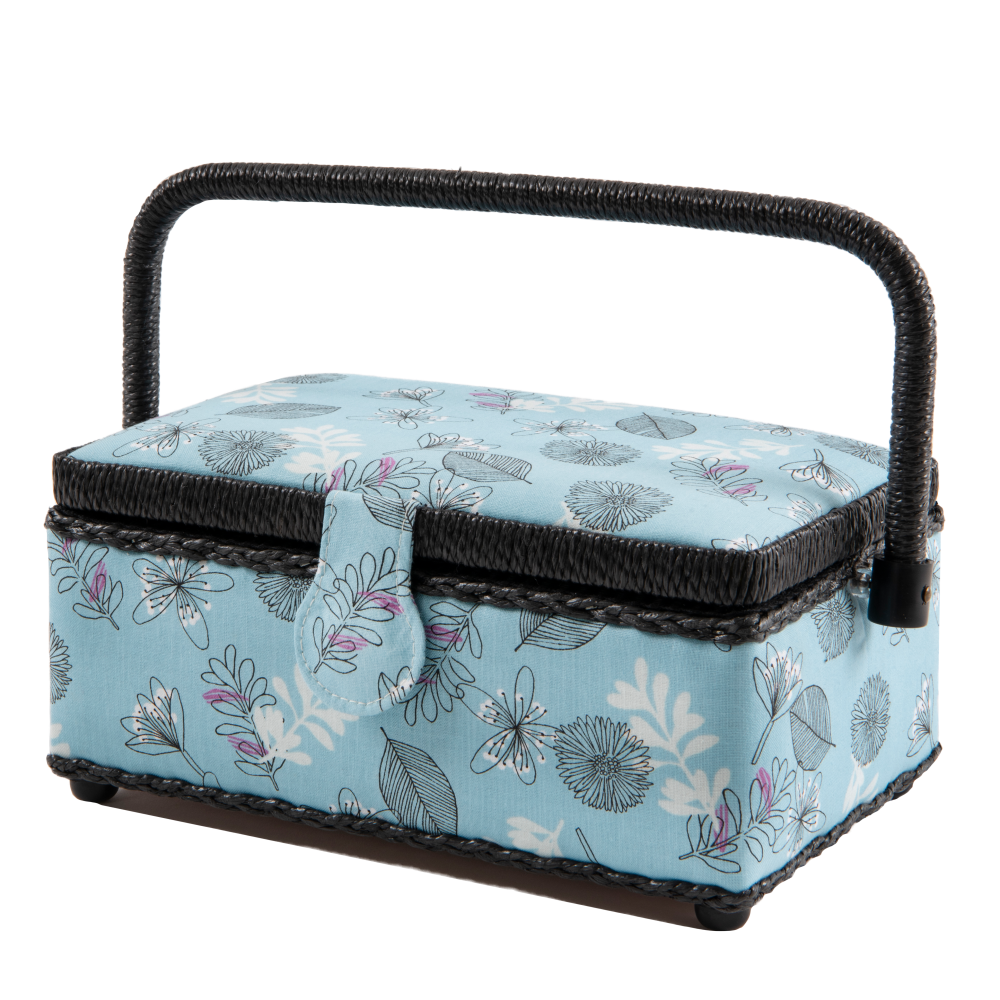 Saint Jane SewBskt Rect Sm Floral Blue