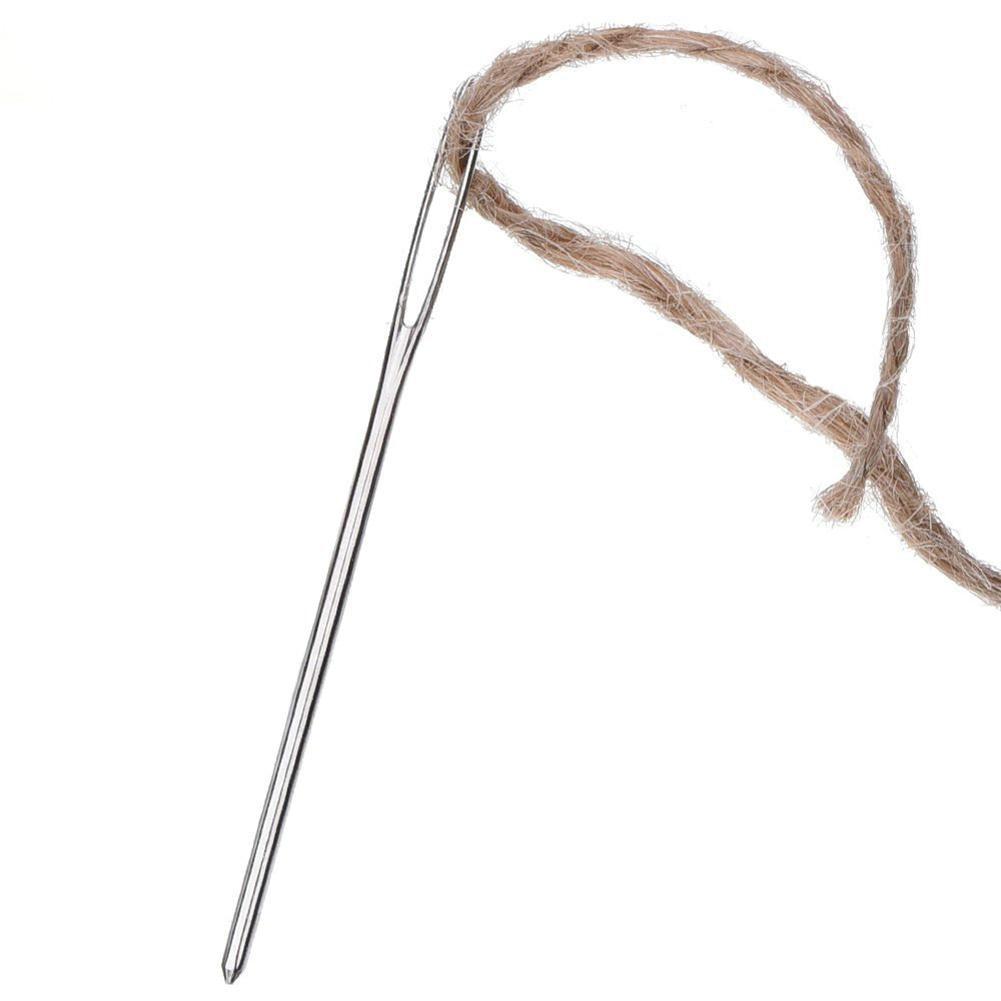 Large Eye Metal Needles Cross Stitch Knitting Crochet