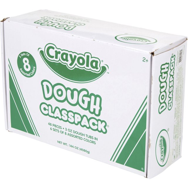 Crayola Modeling Dough Classpack, 8 Assorted Colors, 48 Ounces Each, Set of 48