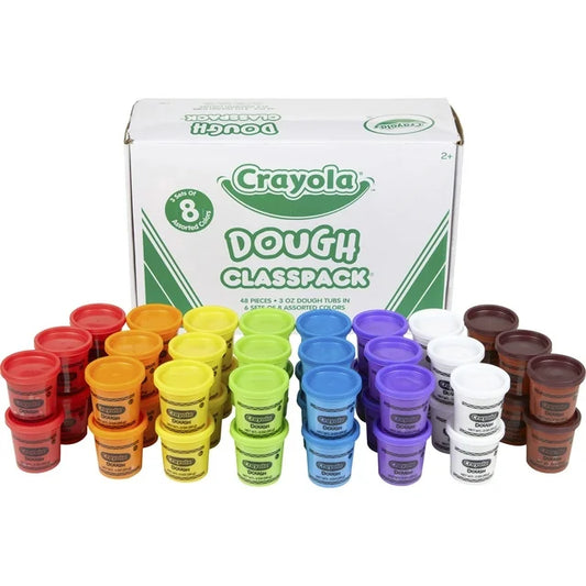 Crayola Modeling Dough Classpack, 8 Assorted Colors, 48 Ounces Each, Set of 48