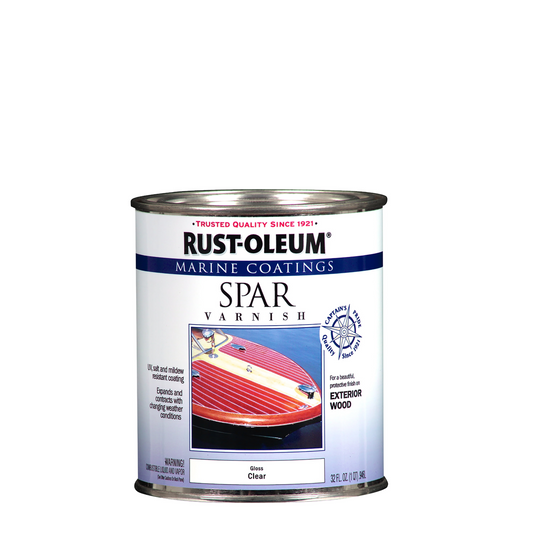 Clear, Rust-Oleum Marine Coatings Spar Varnish Gloss, Quart