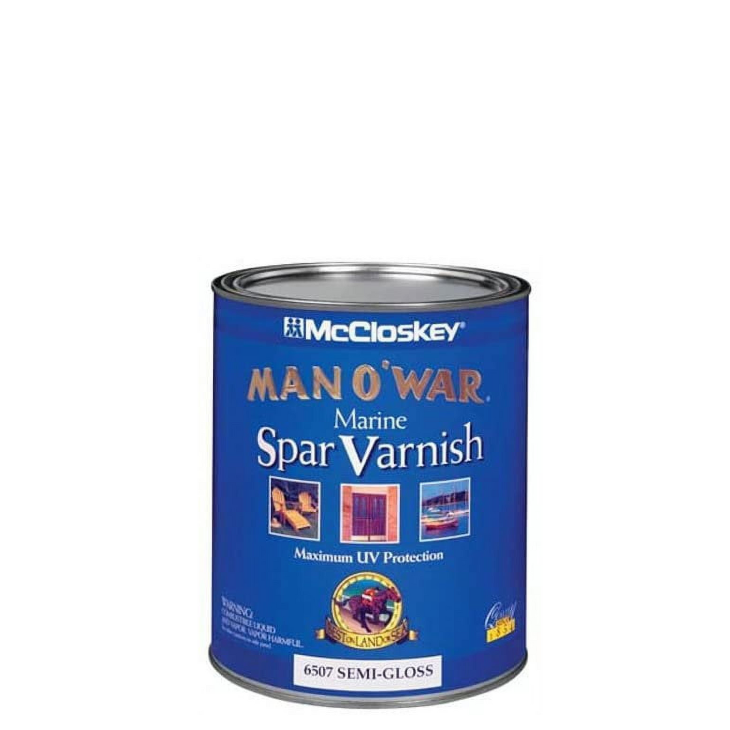 MCCLOSKEY 6507 Man O War  Marine Spar  Varnish, Semi-gloss